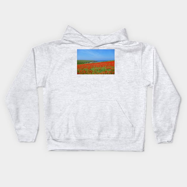 Poppy Field Kids Hoodie by Chris Petty